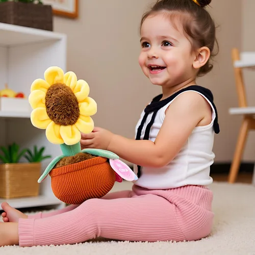 Vista 3 de Ryttir Paquete de 2 almohadas de peluche de flores pequeñas de 11 pulgadas, juguete de peluche de árbol de peluche de aventura, decoración