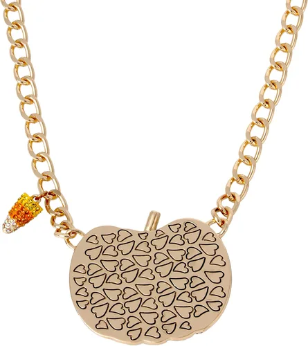 Vista 2 de Betsey Johnson Collar con colgante corto de calabaza, Vidrio Plástico Metal no precioso Cristal Plástico, No es una piedra preciosa