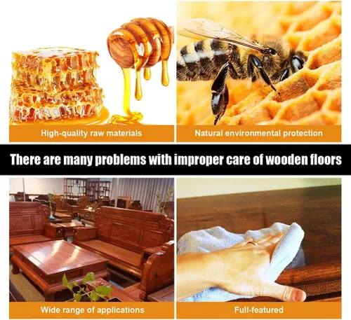 Vista 4 de Yosoo Spray de cuidado, spray de cuidado de cera de abejas, aerosol de cuidado de cera de abejas para muebles, cera de abeja condimentada