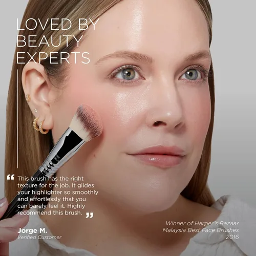 Vista 4 de Sigma Beauty F43 - Cepillo para mejillas en ángulo suave, brocha para rubor