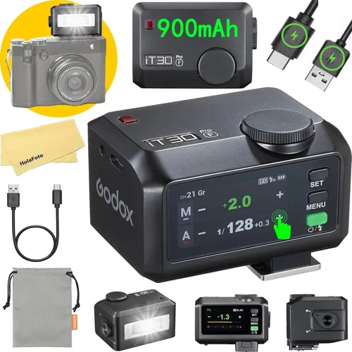 Vista 13 de Godox iT30 Pro N iT30Pro-N TTL Mini cámara flash para Nikon Flash Speedlight Speedlite, maestro y receptor inalámbrico, pantalla táctil a todo