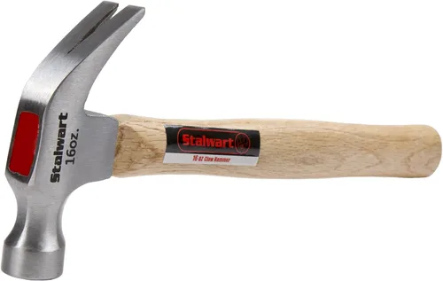 Vista 2 de Martillo de garra de 16 onzas - herramienta manual básica para bricolaje y carpintería con mango anti-vibración de madera natural y cabeza de acero
