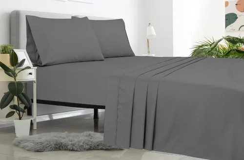 Vista 8 de Royale Linens Juego de 6 sábanas encimeras a granel, sábanas superiores, microfibra suave de 1800, resistente a las arrugas y a las manchas