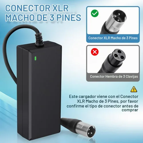 Vista 6 de Cargador de batería de scooter eléctrico XLR de 3 pines de 24V 2A para Go-Go Elite Traveller Plus HD US, Pride Mobility Scooter, Ezip Mountain