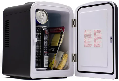 Vista 7 de Mini nevera personal estilo retro para 6 latas UB-CH1 Uber Chill por Uber Appliance negro mate (Blackout Matte Black)