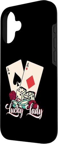 Vista 2 de Lucky Lady Poker Player Gambling Casino Gambler Case for iPhone 16