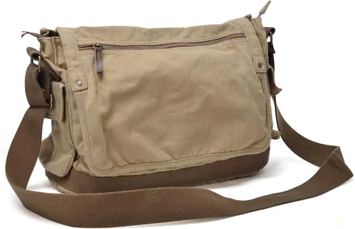 Vista 2 de Gootium Vintage - Bolso bandolera de lona estilo británico
