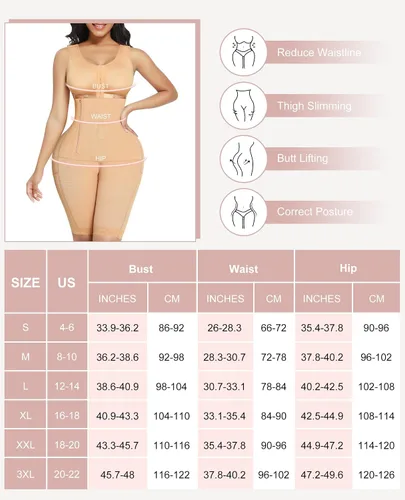 Vista 6 de FeelinGirl Fajas Colombianas Shapewear for Women Tummy Control BBL Stage 2 Post Surgery Compression Garment