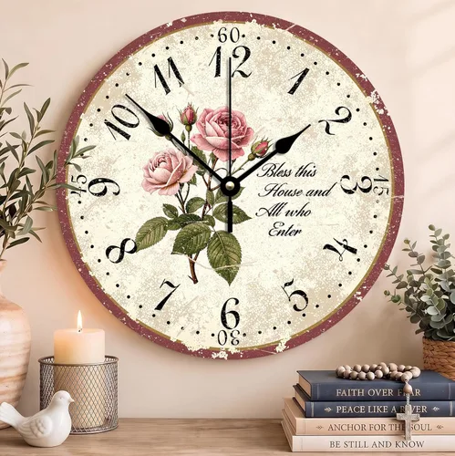 Vista 114 de Reloj con versículo bíblico con citas de Jesús, relojes de 0929Regalos Cristianos (2)