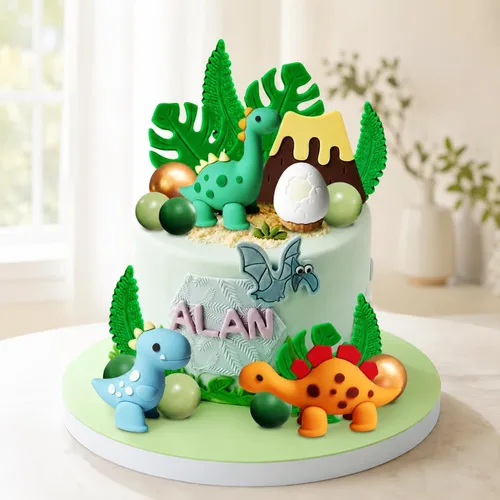Vista 6 de Dinosaur Cake Toppers Dinosaur Birthday Cake Decorations