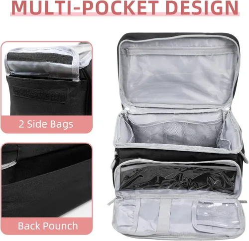 Vista 3 de ALSLEA Bolsa de primeros auxilios vacía, bolsa pequeña de medicamentos, organizador portátil de suministros médicos para viajes, hogar, oficina