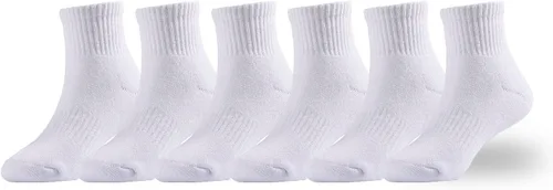 Vista 39 de EPEIUS Calcetines acolchados de algodón grueso para niños y niñas, calcetines atléticos deportivos para correr, paquete de 6 unidades, 4-14 años
