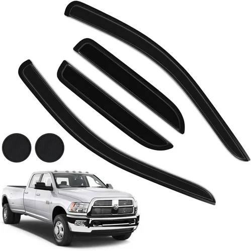 Vista 28 de Protectores de lluvia para Mazda 3 Hatchback 2010-2013, deflectores de ventana lateral con cinta adhesiva para Mazda 3 Hatchback, viseras de ventana