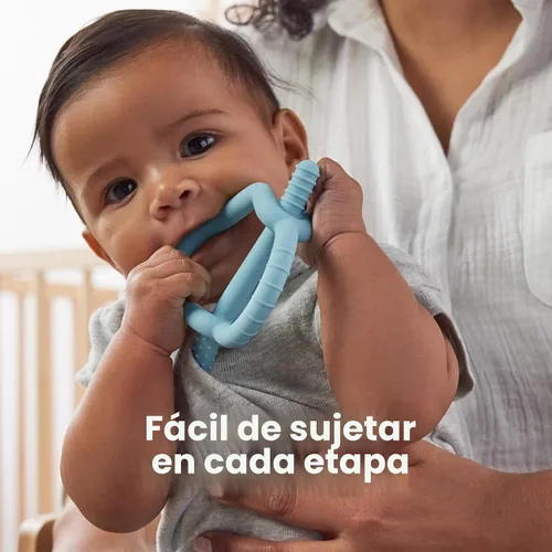 Vista 5 de Frida Baby Get-A-Grip BabyTeether para aliviar la dentición Juguetes de dentición de silicona 100% de grado alimenticio para bebés de 0 a 6, 12