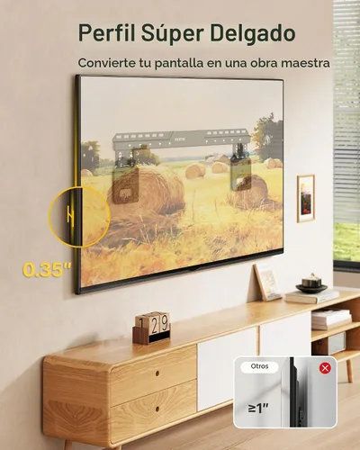 Vista 2 de monTEK Soporte de pared para TV ultra delgado de 0.35 pulgadas
