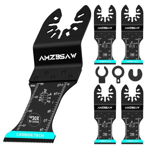Vista 8 de AMZBSAW - 5 cuchillas oscilantes de carburo para pernos, tornillos y metal