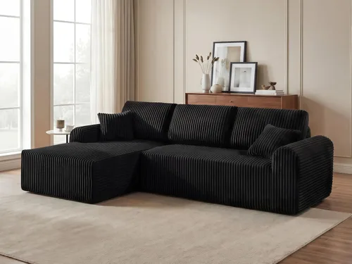 Vista 10 de THSUPER Sofás seccionales sin hueso de pana de 134 pulgadas en forma de U de gran tamaño para sala de estar con diván doble, cómodo sofá de asiento