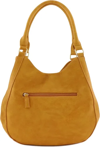 Vista 4 de Bolsa de hobo mediana de piel sintética de 3 compartimentos.