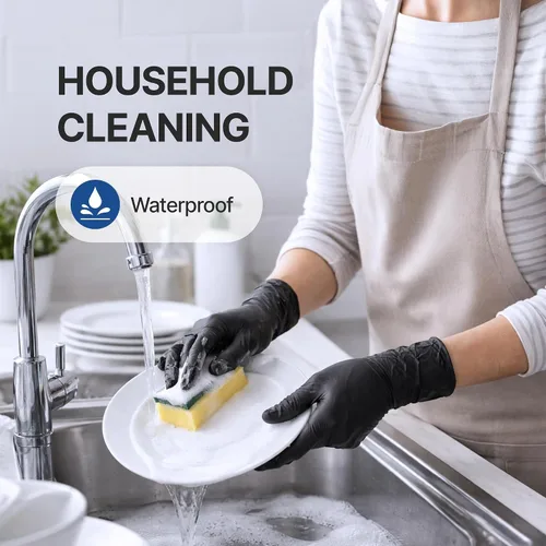 Vista 8 de Schneider Vinyl Synthetic Exam Gloves, 4 Mil, Latex Free Disposable Gloves for Medical, Cooking, Cleaning, and Food Prep