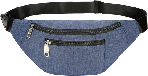 Vista 9 de Riñonera para hombres y mujeres, de moda e impermeable con cinturón ajustable, bolsas de riñonera casuales para correr, deportes, viajes. beige
