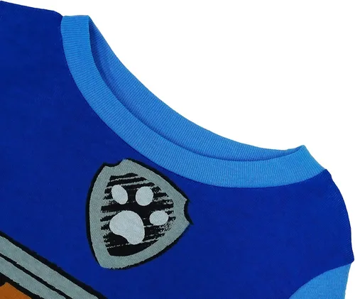 Vista 4 de Paw Patrol Chase and Marshall - Conjunto de pijama de manga larga para niños pequeños, 4 piezas