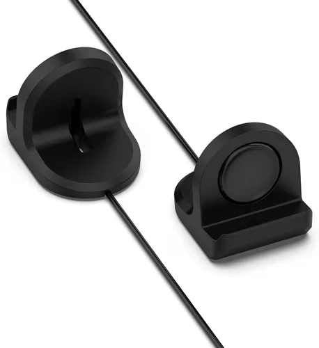 Vista 6 de Soporte de carga USB negro compatible con Google Pixel Watch, base de estación de carga con cable USB de 3.3 pies, accesorio de repuesto para Google