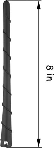 Vista 2 de ONE250 Antena de núcleo de cobre flexible en espiral de 8 pulgadas, compatible con Fiat - Fiat 500 (2011-2019), Fiat 124 Spider (2017-2024) - Negro