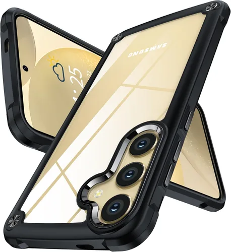 Vista 8 de Oterkin Funda magnética para Samsung Galaxy A17 mate, funda de teléfono A17 compatible con MagSafe esmerilada, translúcida, a prueba de golpes Negro