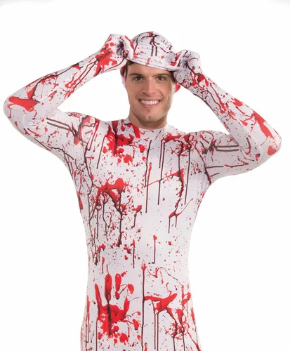 Vista 2 de Forum Novelties de los hombres desapareciendo Man Patterned Stretch Body Suit Costume