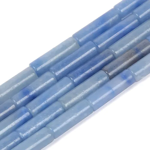 Vista 31 de HAAMIIQII Cuentas de tubo de amazonita natural de 0.512 x 0.157 in, cuentas sueltas de piedra cilíndrica para fabricación de joyas, 15 pulgadas