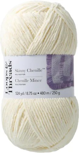 Vista 9 de Loops & Threads Hilo fino de chenilla - Hilo para tejer, ganchillo, tejer y manualidades - Azul, poliéster, 8.75 oz Azul Pájaro