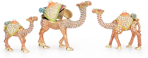 Vista 2 de Furuida - Joyero esmaltado con bisagras diseño de animales clásicos regalo de lujo para decoración del hogar