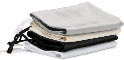 Vista 4 de aisswzber Paquete de 4 gafas de sol de microfibra, bolsa de limpieza y almacenamiento, Blcak