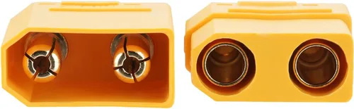 Vista 5 de ELFCULB 5 pares de conectores macho y hembra Amass XT90PB, chapados en oro para baterías RC/aviones/autos (amarillo)