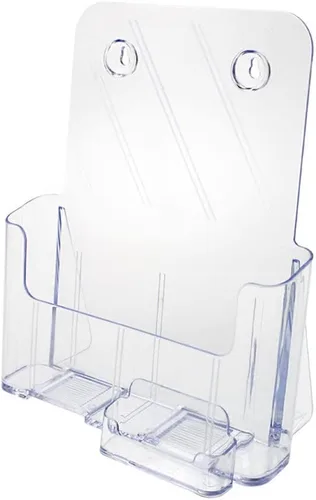 Vista 5 de Source One Porta folletos grande de 8.5 x 11 pulgadas con tarjetero (1 paquete, negro)