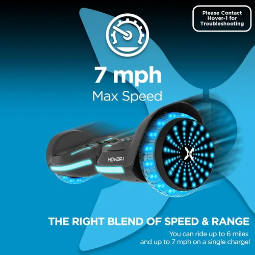 Vista 4 de Hover-1 H1-100 - Hoverboard eléctrico con luces LED en las ruedas
