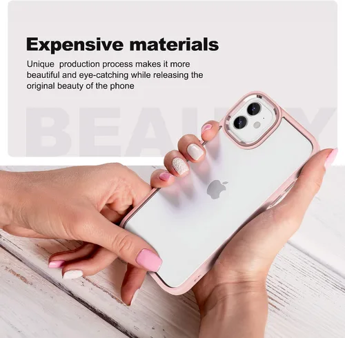 Vista 8 de ULAK Funda transparente para iPhone 12/iPhone 12 Pro, híbrida protectora delgada, transparente, antiarañazos, absorción de golpes, funda protectora