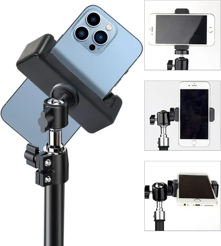 Vista 4 de Adaptador universal de montaje en trípode para teléfono celular, cabezal de conector de clip para teléfono utilizado para monopod selfie stick viaje