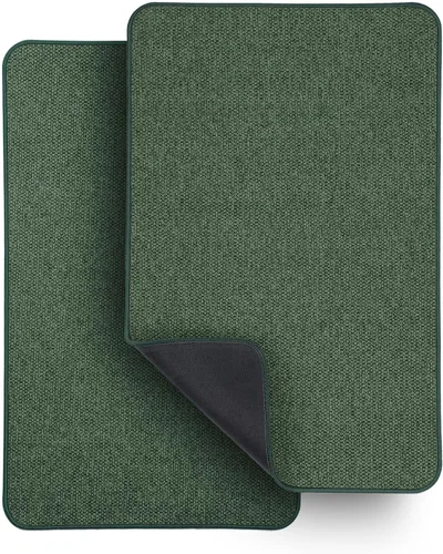 Vista 73 de Tapete de baño ultrafino, con base de goma, antideslizante, secado rápido, lavable a máquina, pelo bajo, absorbente, para ducha exterior, fregadero