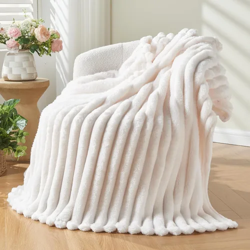 Vista 54 de NEWCOSPLAY Manta de Tiro Súper Suave Aqua Franela Sedosa Premium Forro Polar Jacquard Acanalado 3D Ligero Manta de Cama Uso en Todas las Estaciones