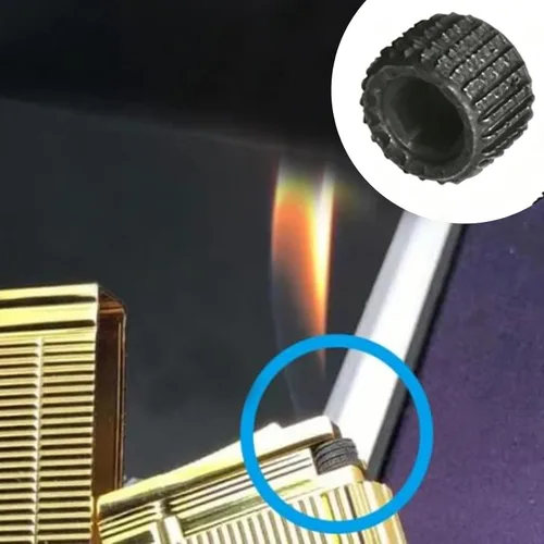 Vista 7 de Rueda de pedernal para encendedor, kit de reparación de repuesto compatible con S T Dupont-Negro