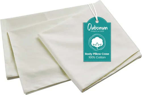 Vista 16 de Oubonun Funda de almohada corporal 100% algodón - 800 hilos/21x54, absorbente de humedad y transpirable, funda de almohada corporal de hotel premium