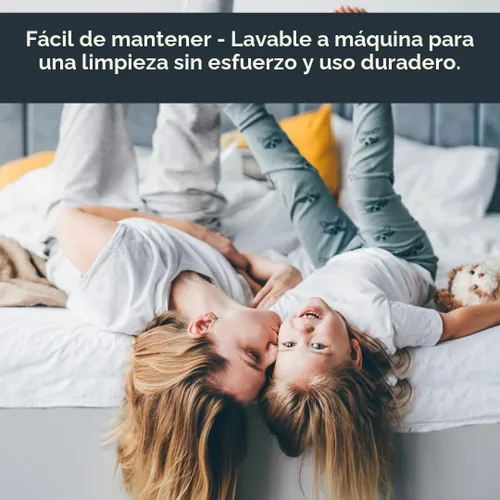 Vista 5 de Protector de colchón impermeable con cremallera – Carcasa de 6 lados, a prueba de chinches y ácaros del polvo, cubierta de 12 pulgadas