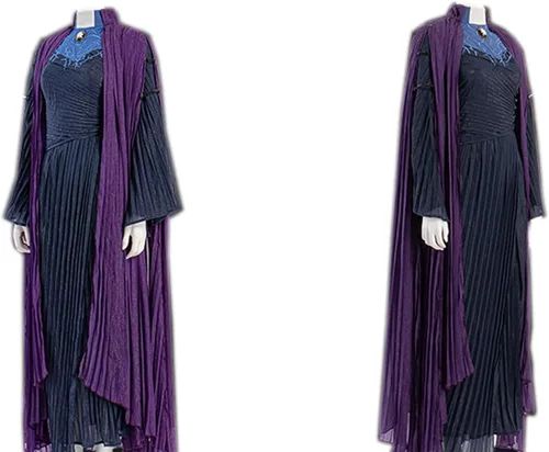 Vista 3 de Wanda Agatha - Disfraz de Harkness para mujer, disfraz de bruja escarlata, trajes de Halloween y cosplay