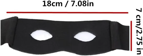 Vista 2 de Honkenda Máscara de ojos de bandido de ladrón negro para hombres y mujeres, máscara de disfraz de ladrón negro, accesorio para Halloween, Navidad