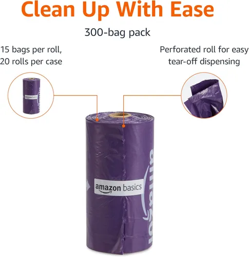 Vista 2 de Amazon Basics Bolsas de basura estándar con aroma a lavanda de primera calidad, 300 unidades (15 paquetes de 20)