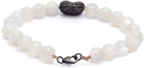 Vista 2 de Shweta Creations 925 Sterling Silver Diamond Charm And Gemstone Precious Beads Bracelet for All