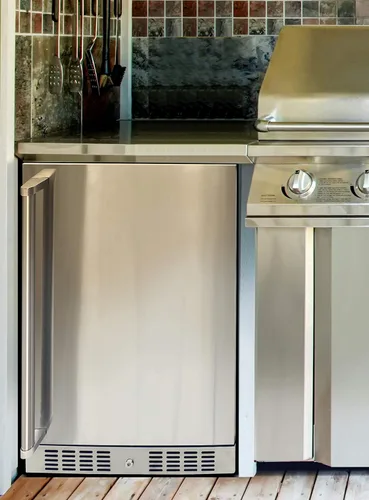 Vista 3 de BRAMA Refrigerador exterior integrado o independiente con descongelación automática, pantalla LED y panel de control