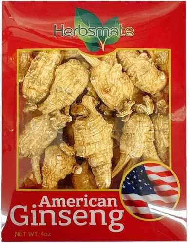 Vista 7 de Seleccionado a mano de ginseng americano de grado A grande, redondo, tamaño jumbo (caja de 4 onzas)