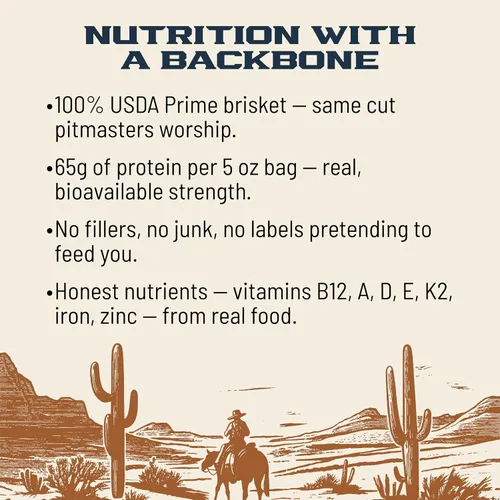 Vista 8 de BEEFY Meat Chips - Mostaza Miel - 2.5oz. 100% Prime Brisket. 13g de proteína por onza.